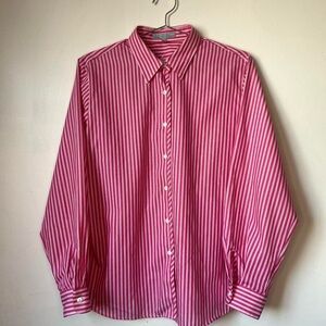 Foxcroft Pink and White Striped Shirt